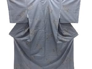 大特価品　菱に椿模様織り出し本場泥大島紬着物(5マルキ)